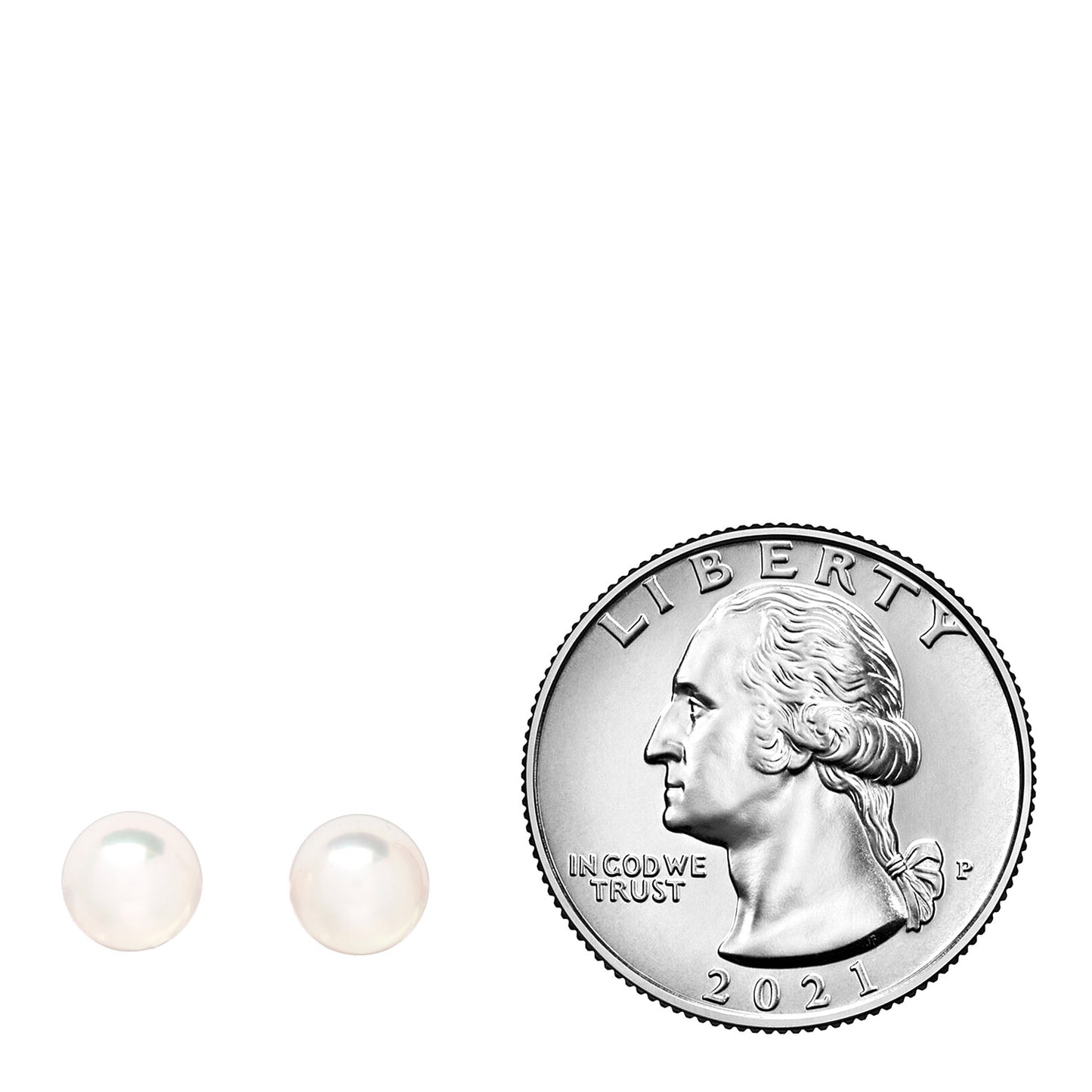 18K White Gold Akoya Pearl 6-6.5mm Signature Pearl Earrings