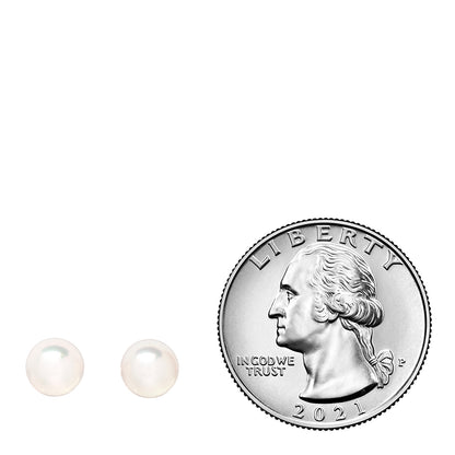 Tiffany 18K White Gold Akoya Pearl 6-6.5mm Signature Pearl Earrings 2 of 4