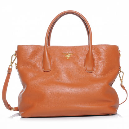 Prada Vitello Daino Tote Rame 1 of 9