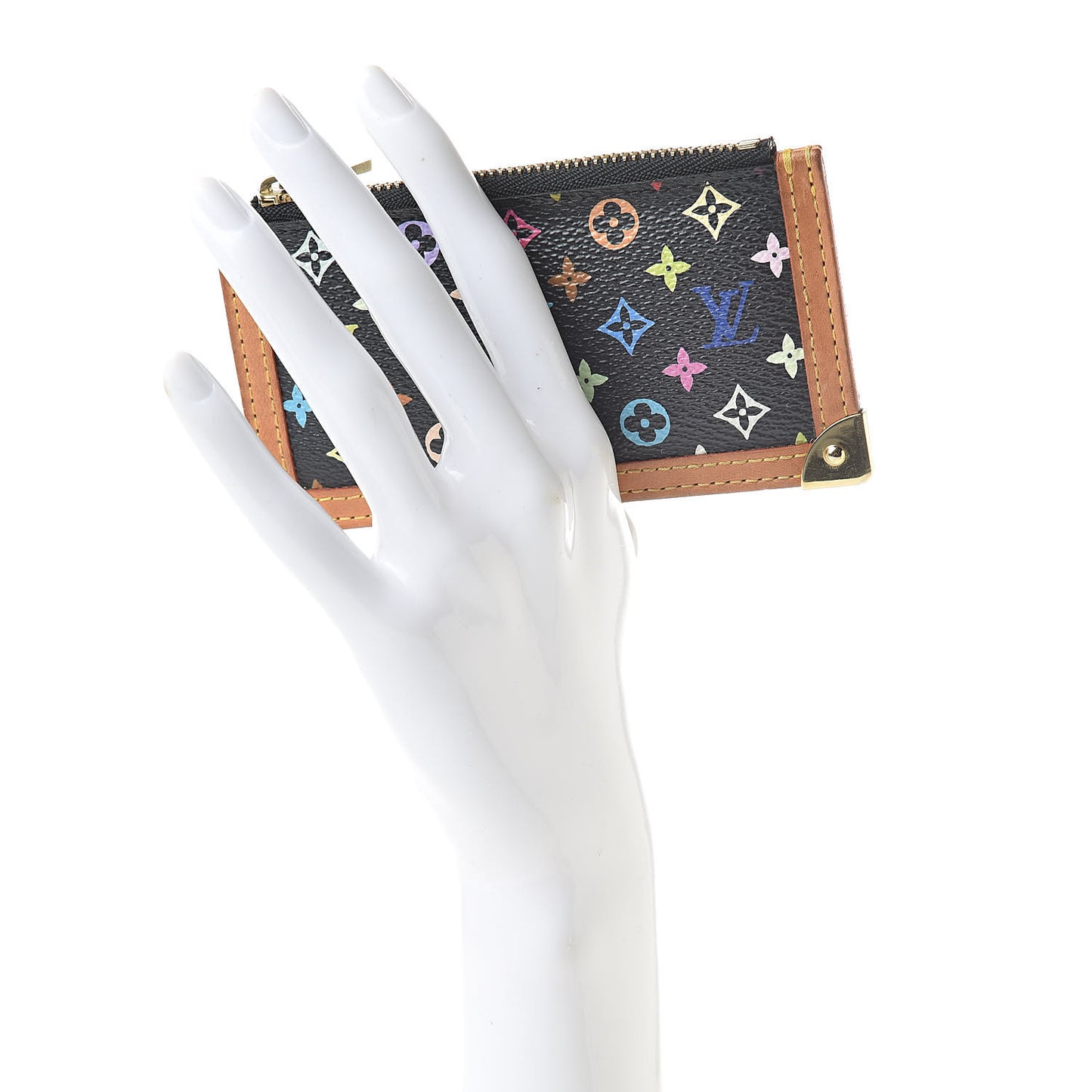 Monogram Multicolor Key Pouch Black
