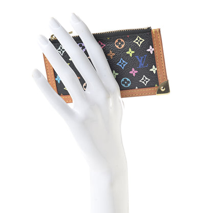 Louis Vuitton Monogram Multicolor Key Pouch Black 2 of 7