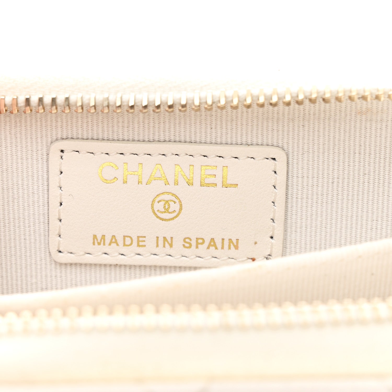 Chanel Caviar Enamel Coco Casino Quilted Zip Coin Purse White 6 of 8
