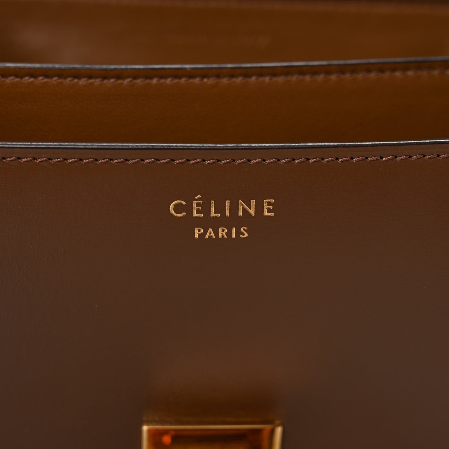 Celine Smooth Calfskin Medium Classic Box Flap Bag Camel 6 of 9