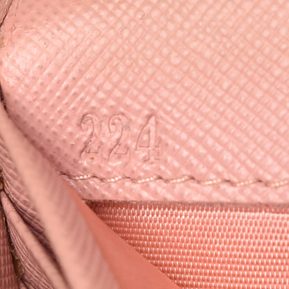 Prada Saffiano Lux Detachable Chain Clutch Wallet Peonia 7 of 11