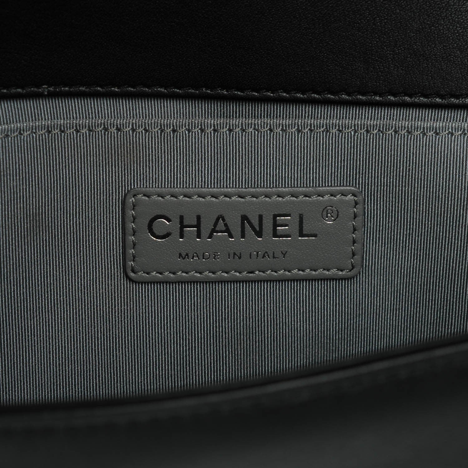 Chanel Calfskin Chevron Quilted Medium Boy Flap Black 6 of 8