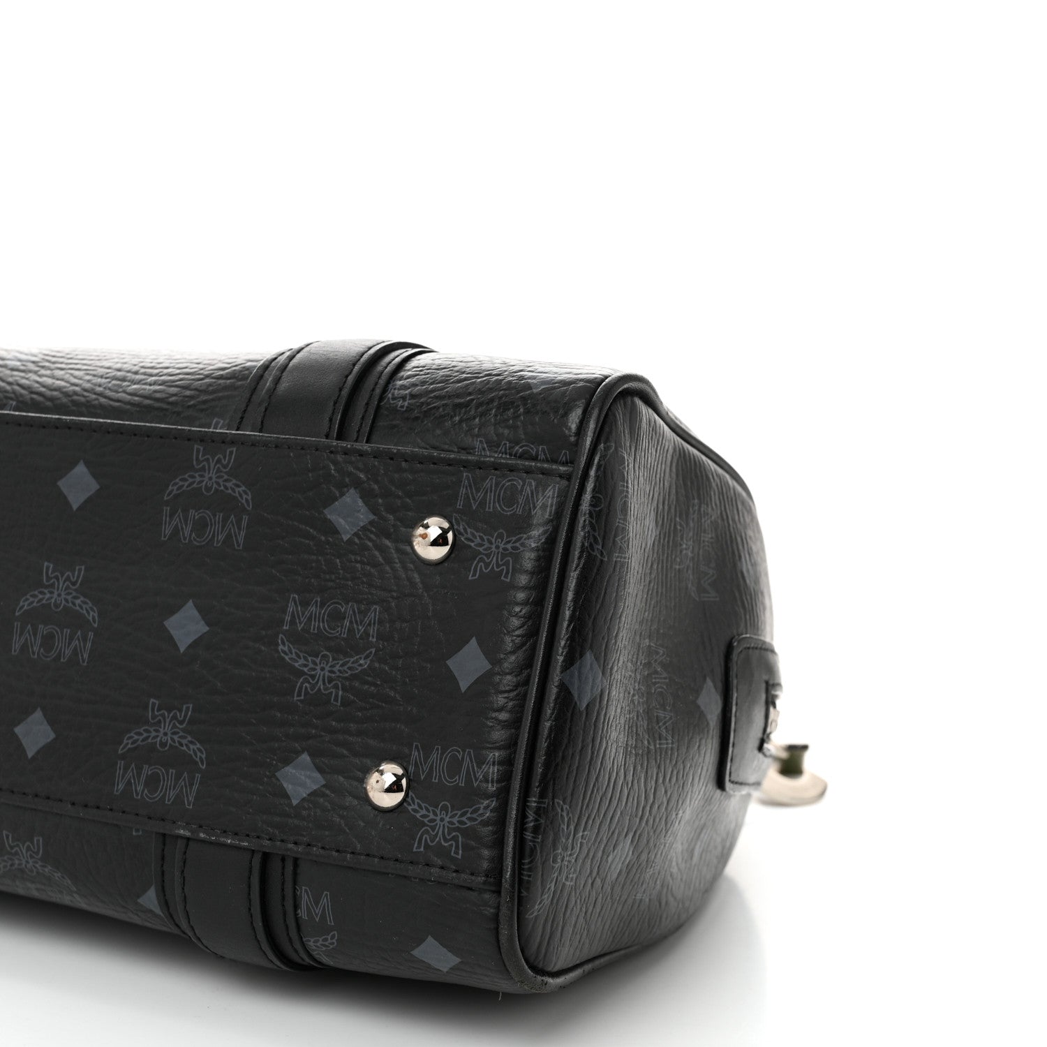 MCM Visetos Boston Bag Black 11 of 11