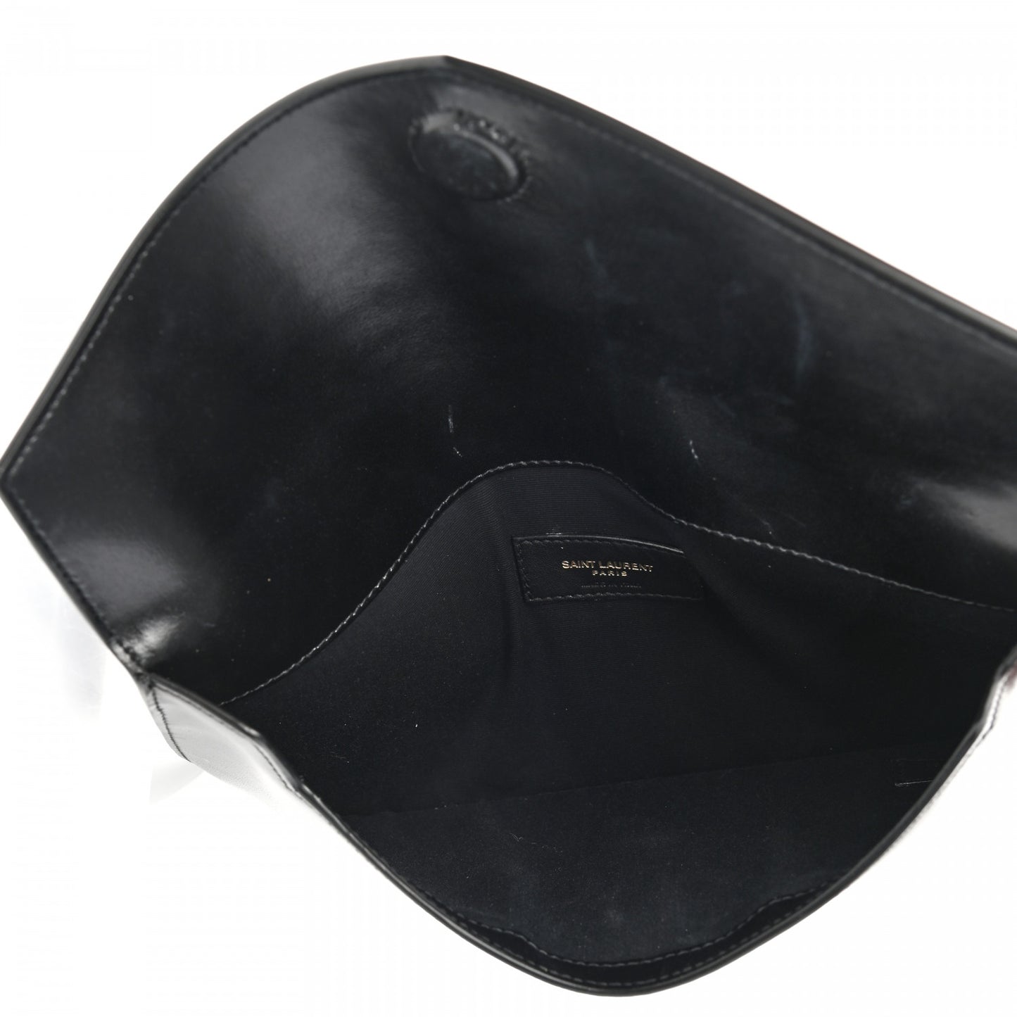 Smooth Shiny Calfskin Monogram Uptown Pouch Black