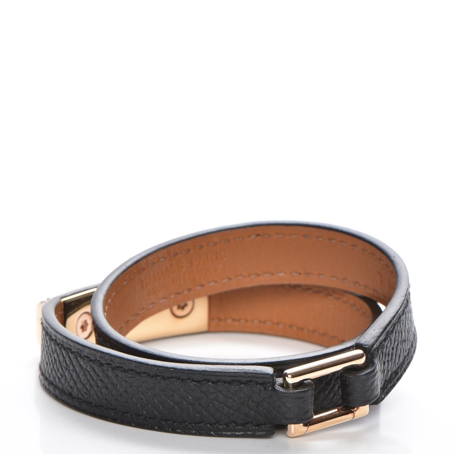 Hermes Epsom Rivale Double Tour Bracelet S Black 10 of 15