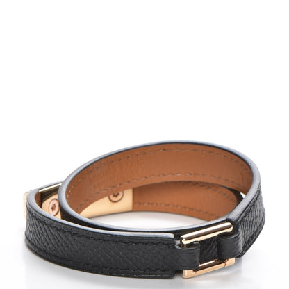 Hermes Epsom Rivale Double Tour Bracelet S Black 10 of 15