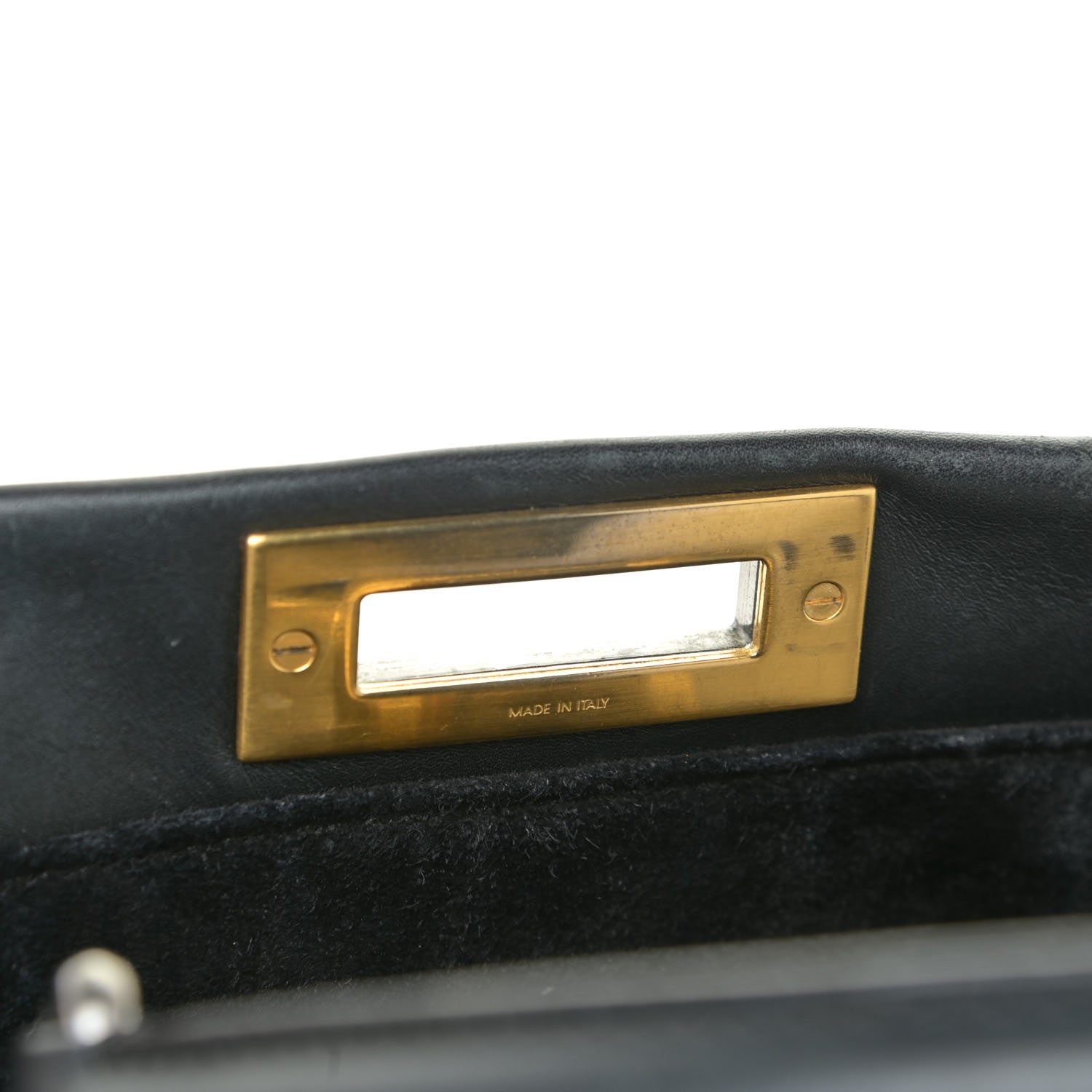 Fendi Vitello Suede Medium Peekaboo Iconic Satchel Black 12 of 19