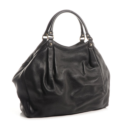Gucci Pebbled Calfskin Large Sukey Tote Black 3 of 7