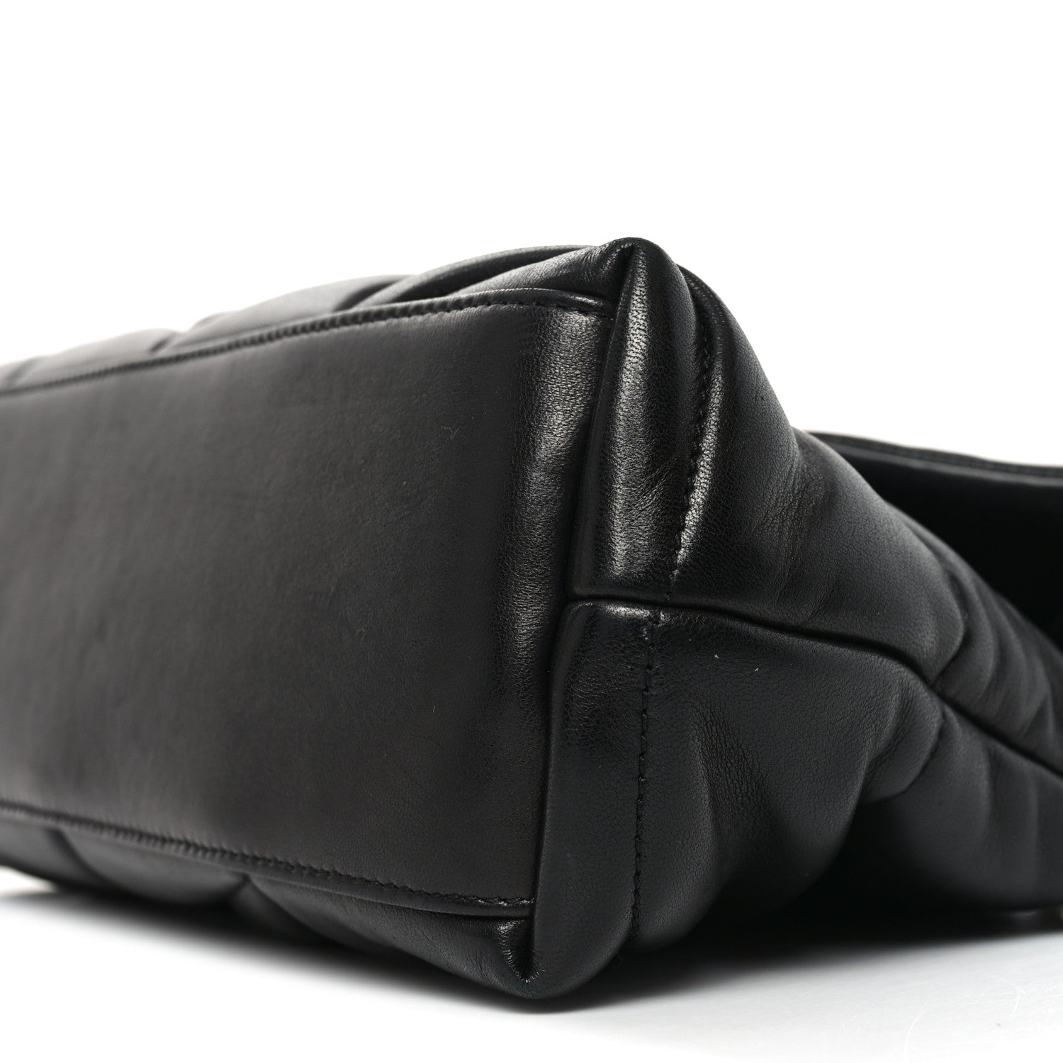 Saint Laurent Lambskin Quilted Small Loulou Puffer Monogram Chain Satchel Black 10 of 11
