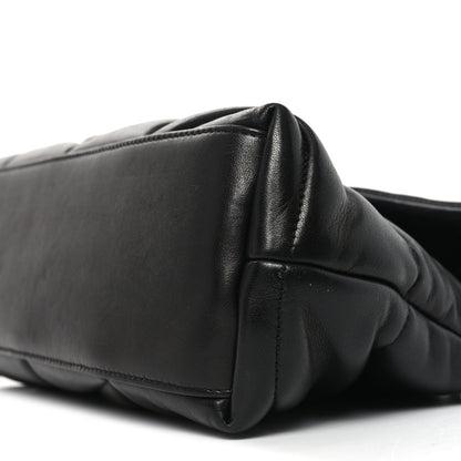 Saint Laurent Lambskin Quilted Small Loulou Puffer Monogram Chain Satchel Black 10 of 11