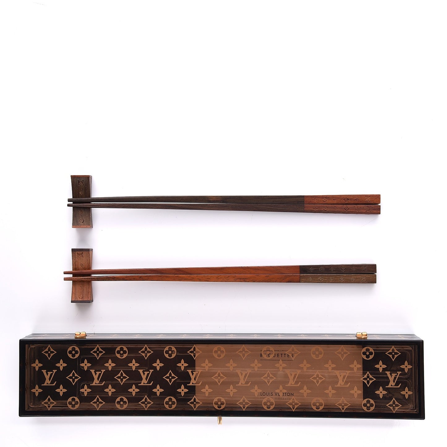 Rosewood Monogram Chopsticks with Case