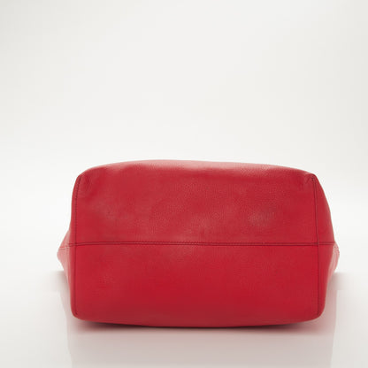 Alexander McQueen Grained Calfskin Skull Open Shopper Tote Red 6 of 12