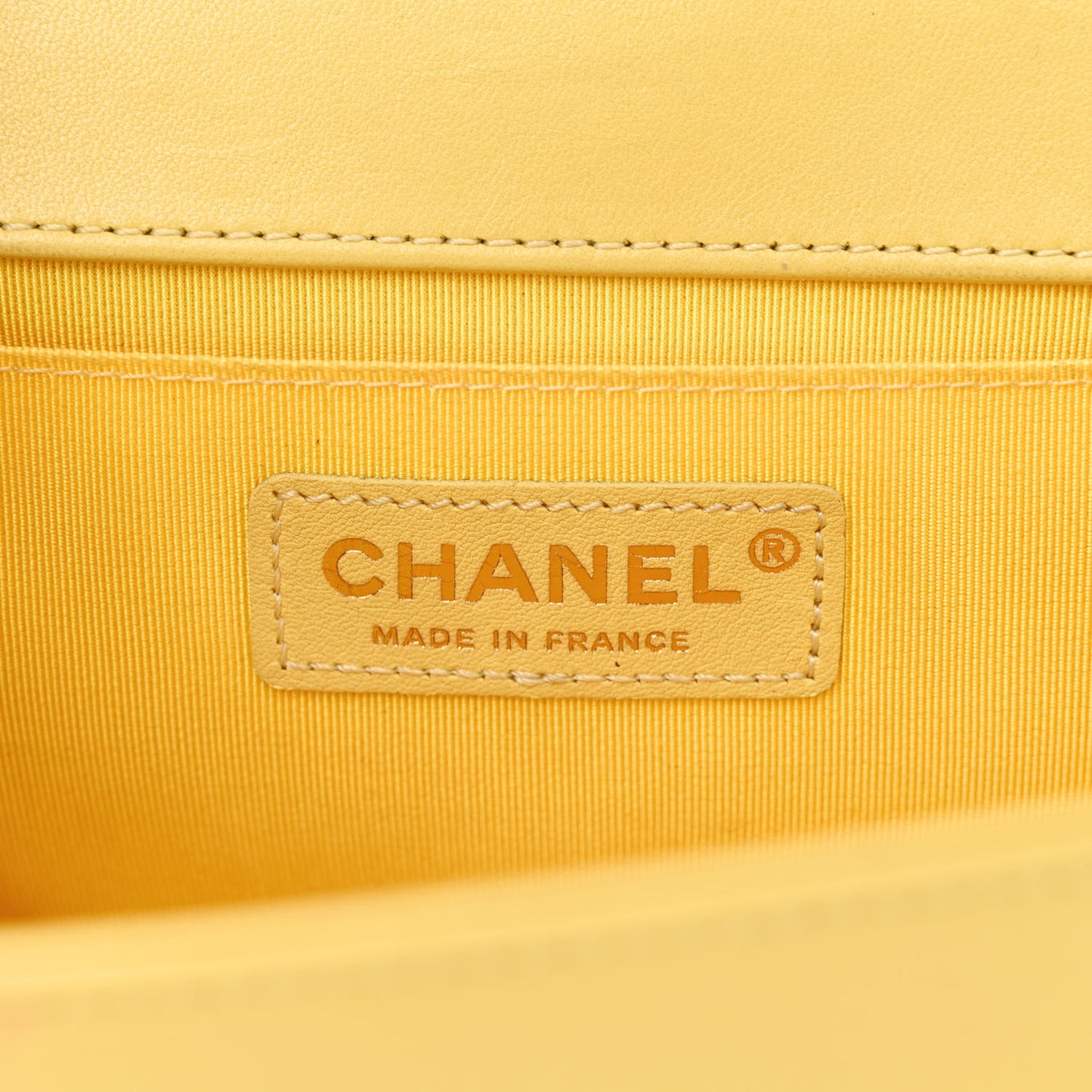 Tweed Lambskin Medium Boy Flap Yellow