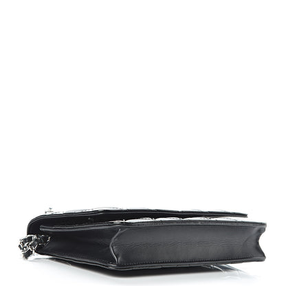 Chanel Patent Quilted Wallet On Chain WOC Black 4 of 13