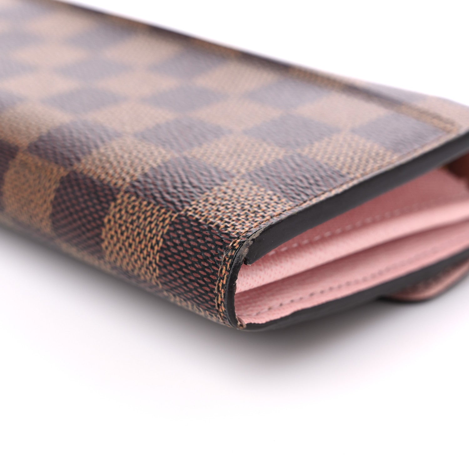 Louis Vuitton Damier Ebene Sarah Wallet NM Rose Ballerine 9 of 18