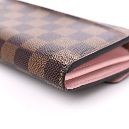 Louis Vuitton Damier Ebene Sarah Wallet NM Rose Ballerine 9 of 18