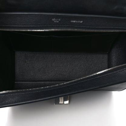 Celine Drummed Calfskin Suede Small Trapeze Black 5 of 15