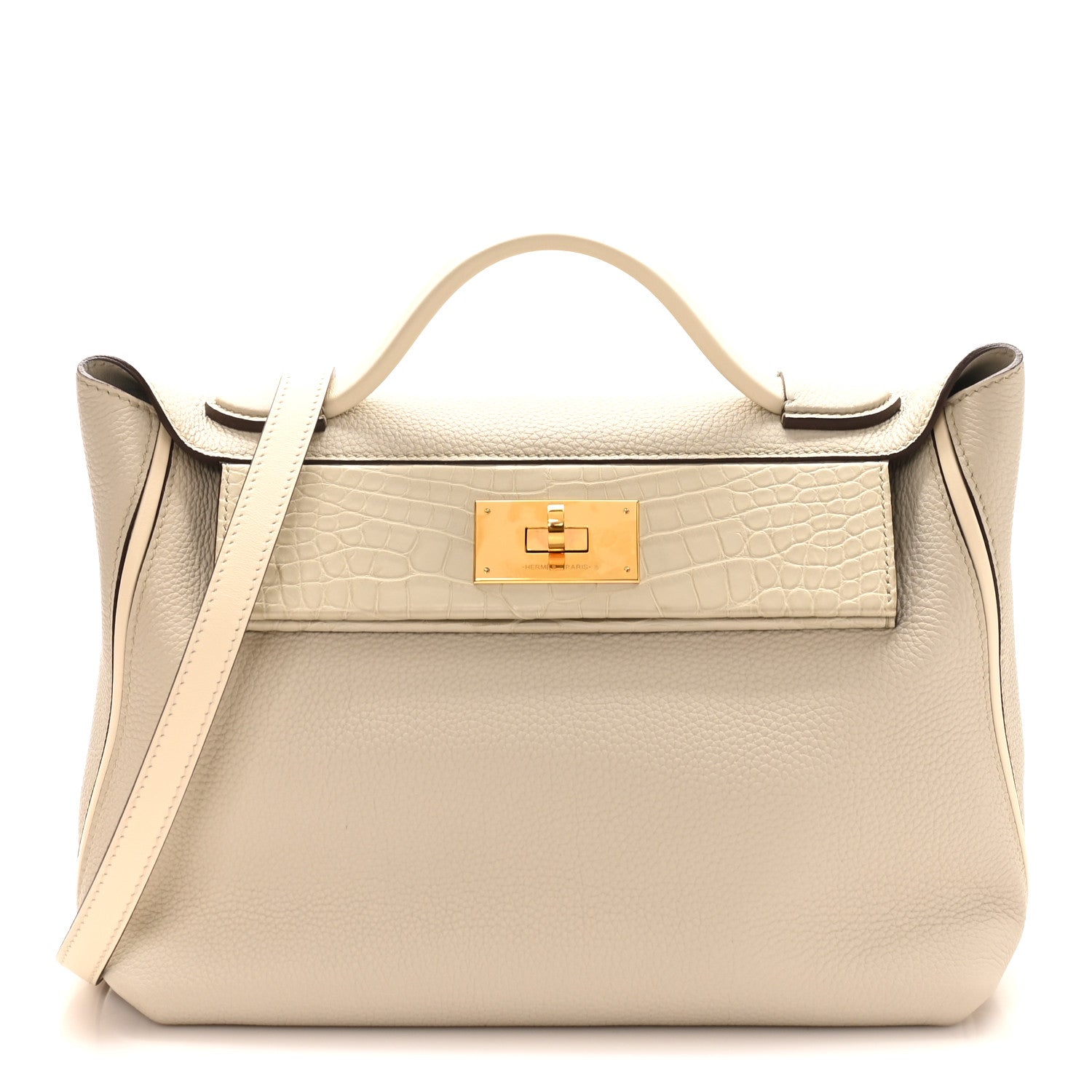 Hermes Togo Matte Alligator Swift Touch 24/24 29 Beton 1 of 10