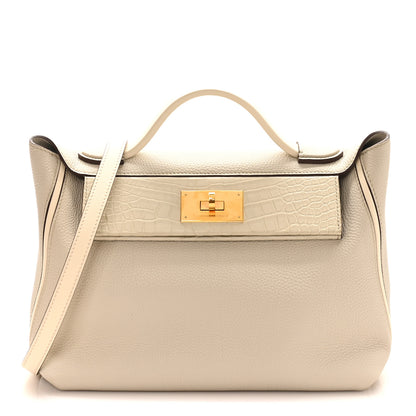 Hermes Togo Matte Alligator Swift Touch 24/24 29 Beton 1 of 10