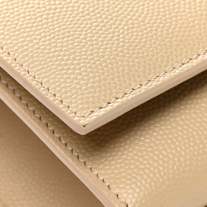 Saint Laurent Grain De Poudre Classic Monogram Cassandre Clutch Nude Powder 8 of 9