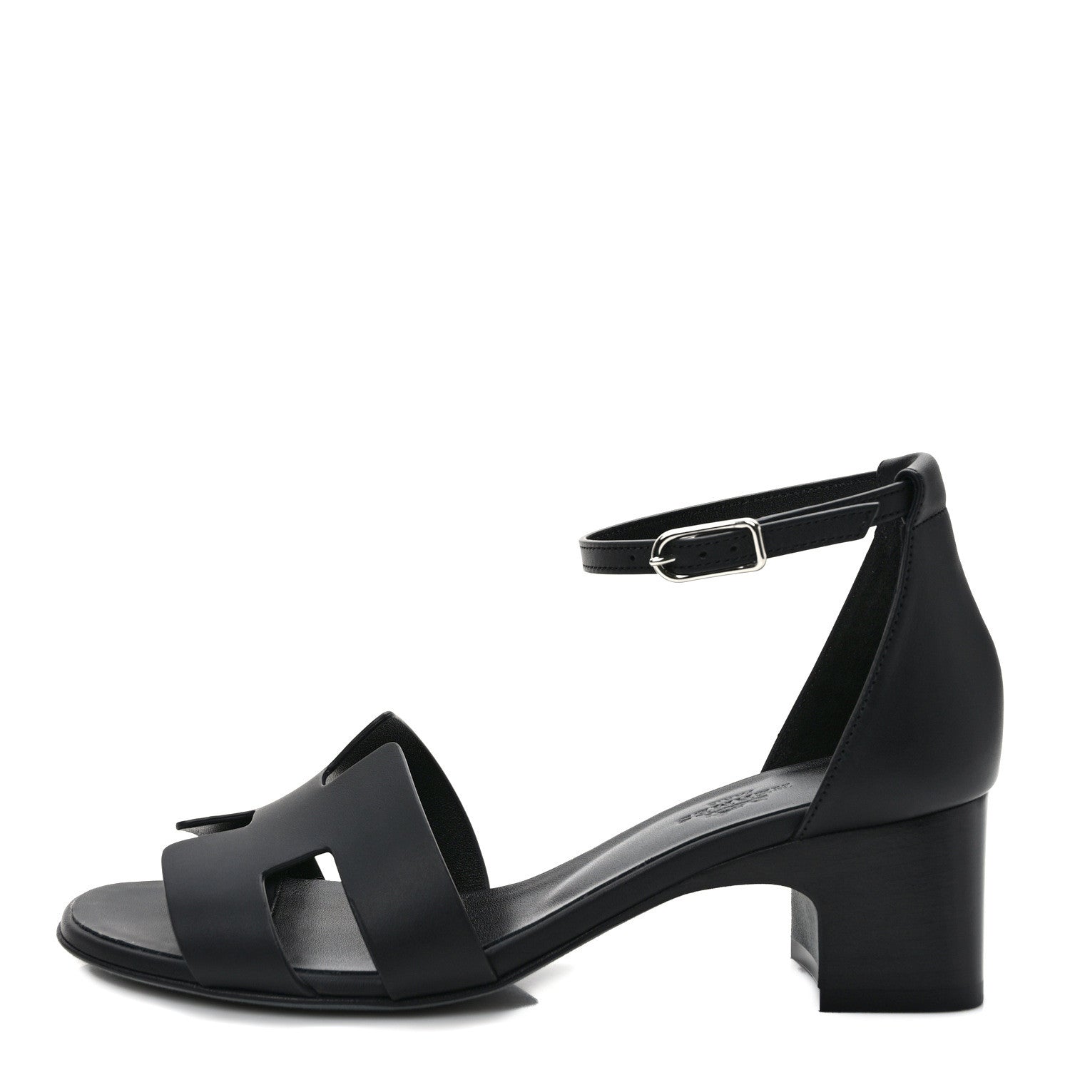 Hermes Calfskin Encens 50 Sandals 37 Black 1 of 8