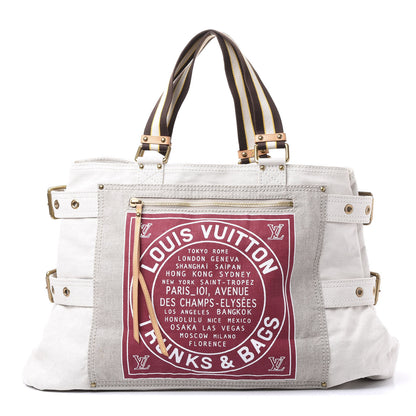 Louis Vuitton Toile Globe Shopper Cabas GM Red 1 of 8