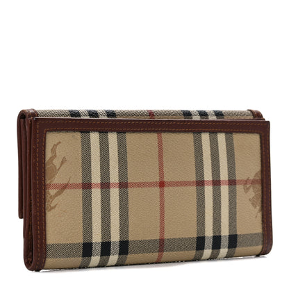 Burberry Haymarket Check Penrose Continental Wallet Tan 3 of 13