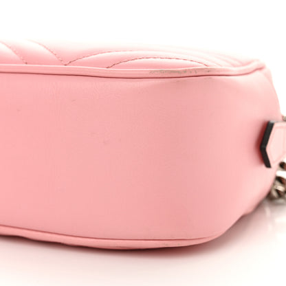 Gucci Calfskin Matelasse Small GG Marmont Chain Shoulder Bag Wild Rose 10 of 15
