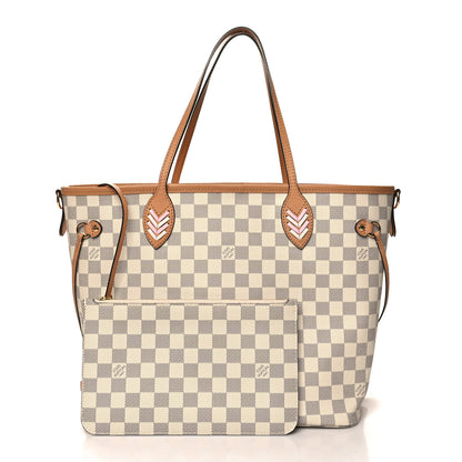 Louis Vuitton Damier Azur Braided Neverfull MM Orange 3 of 11