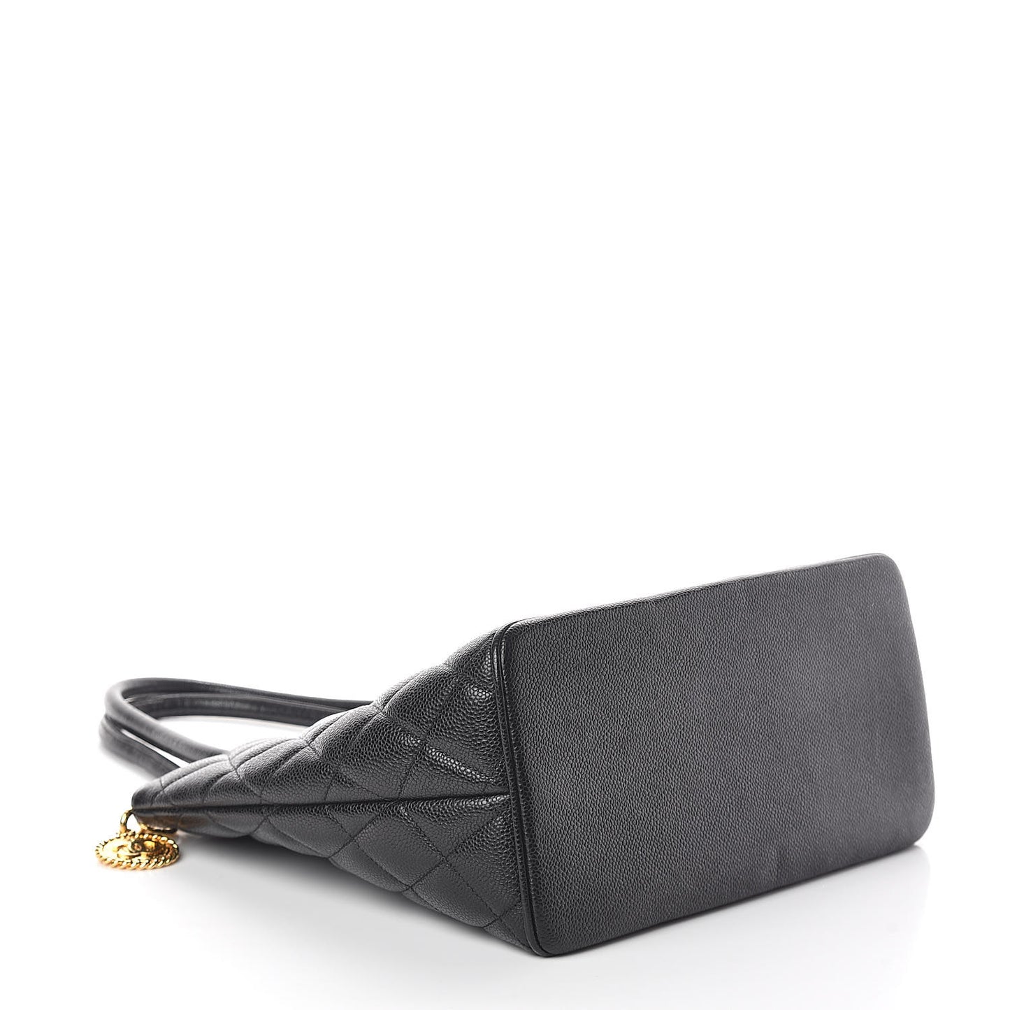 Caviar Quilted Medallion Tote Black