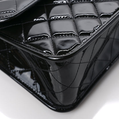 Chanel Patent Quilted Large School Memory Top Handle Flap Black 9 of 10
