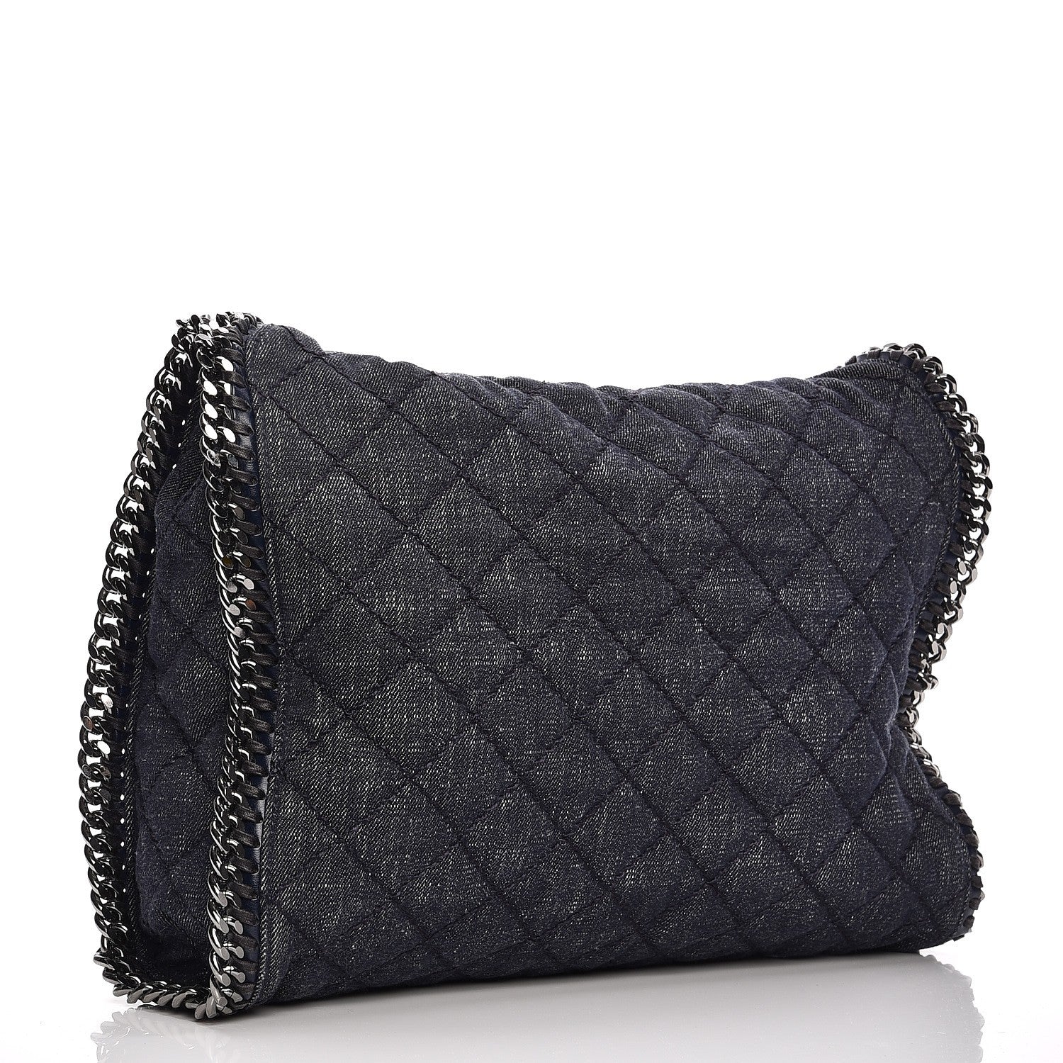 Stella McCartney Denim Quilted Small Baby Bella Tote 3 of 8