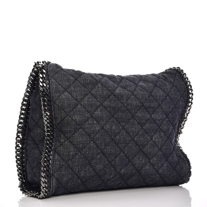 Stella McCartney Denim Quilted Small Baby Bella Tote 3 of 8