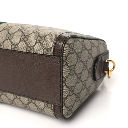 Gucci GG Supreme Monogram Web Medium Ophidia Boston Beige Ebony New Acero 10 of 10