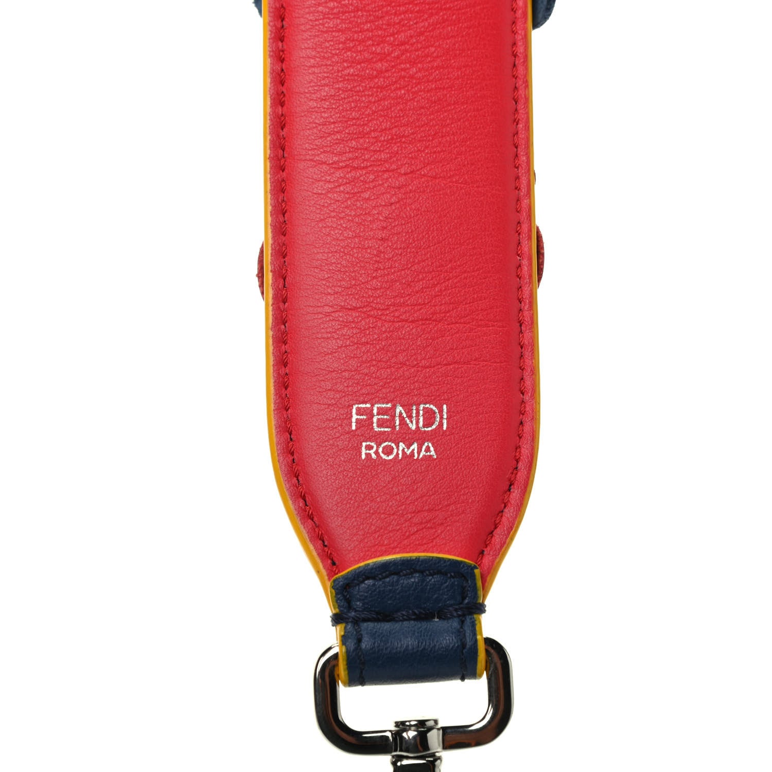 Fendi Vitello Dolce Flowerland Studded Strap You Blue Corallo Multicolor 4 of 4