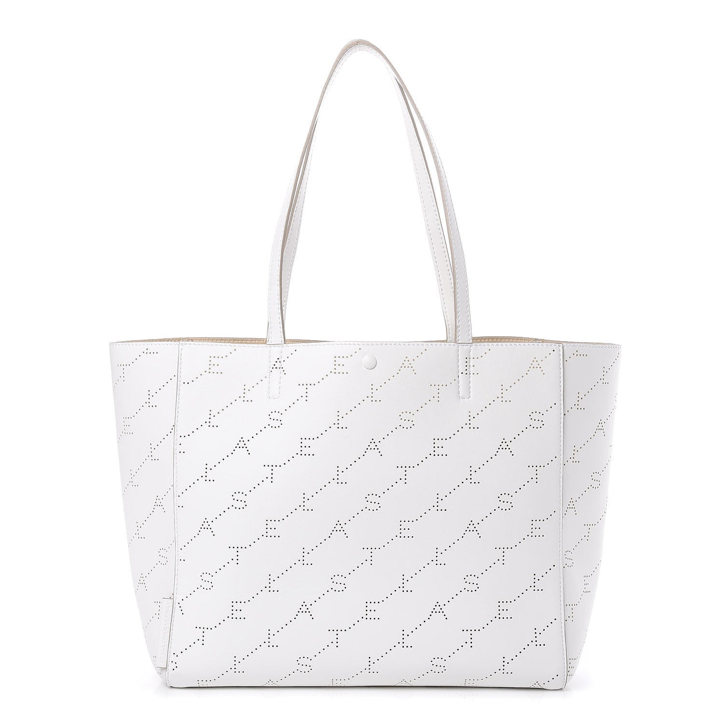 Eco Alter Nappa Perforated Logo Tote Optical White