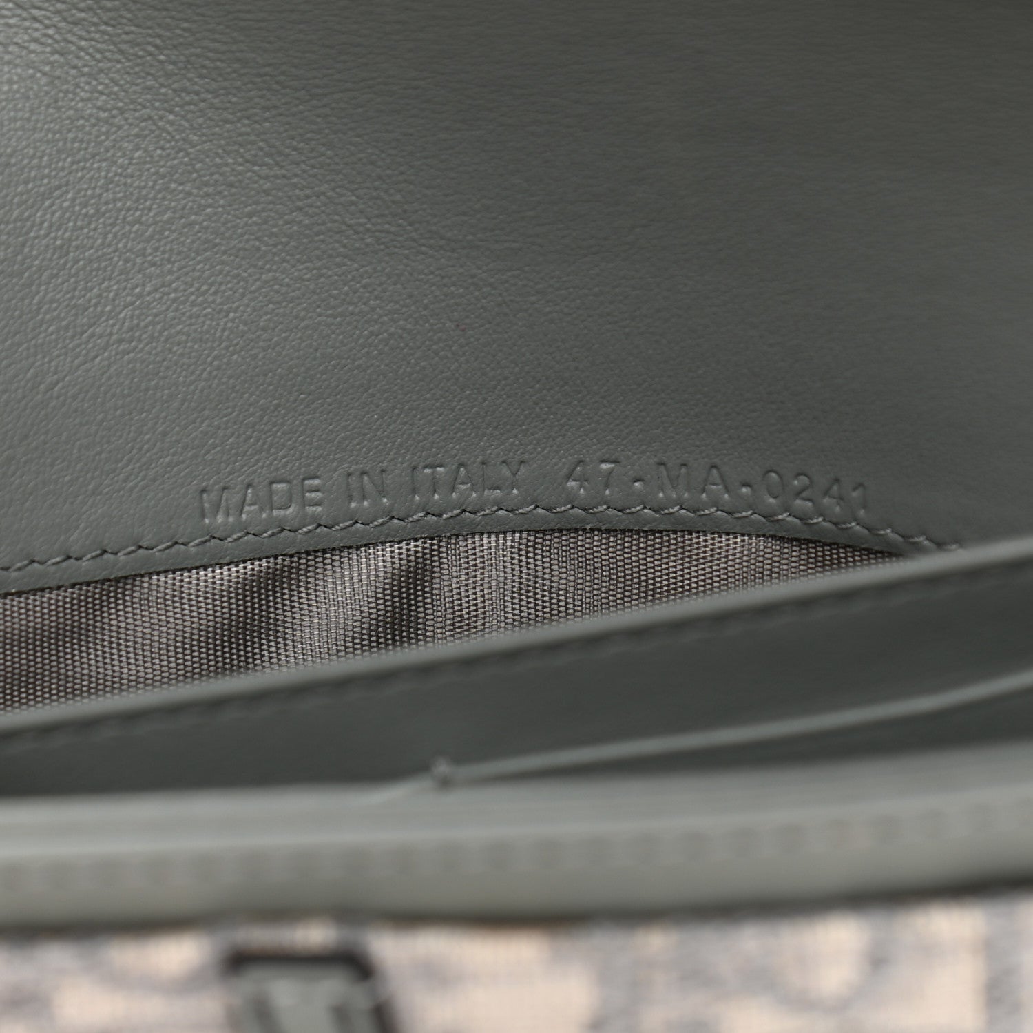 Christian Dior Oblique Saddle Chain Long Wallet Grey 7 of 10