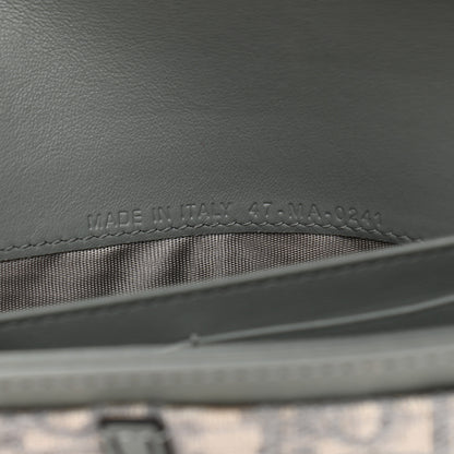 Christian Dior Oblique Saddle Chain Long Wallet Grey 7 of 10