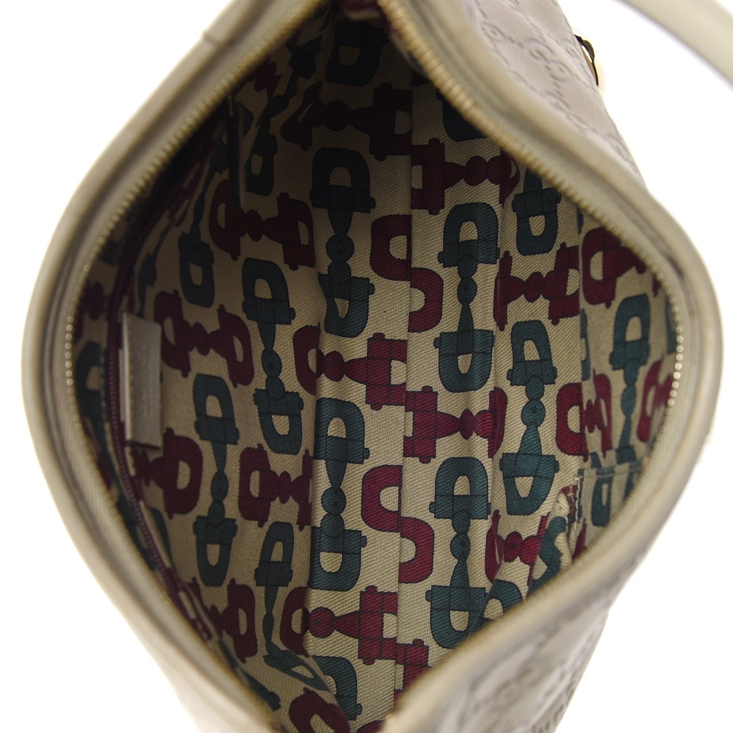 Gucci Guccissima Medium Abbey D Ring Hobo Off White 9 of 11