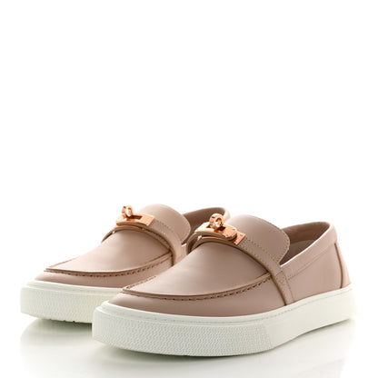 Hermes Calfskin Game Slip On Sneakers 38 Beige Nude 3 of 8