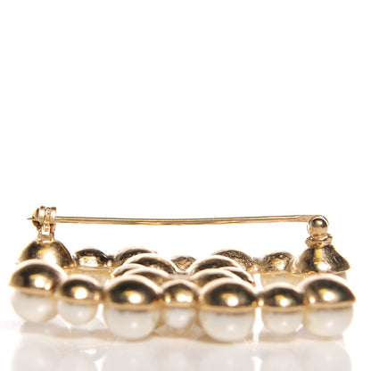 Chanel Pearl CC Brooch Gold 3 of 4