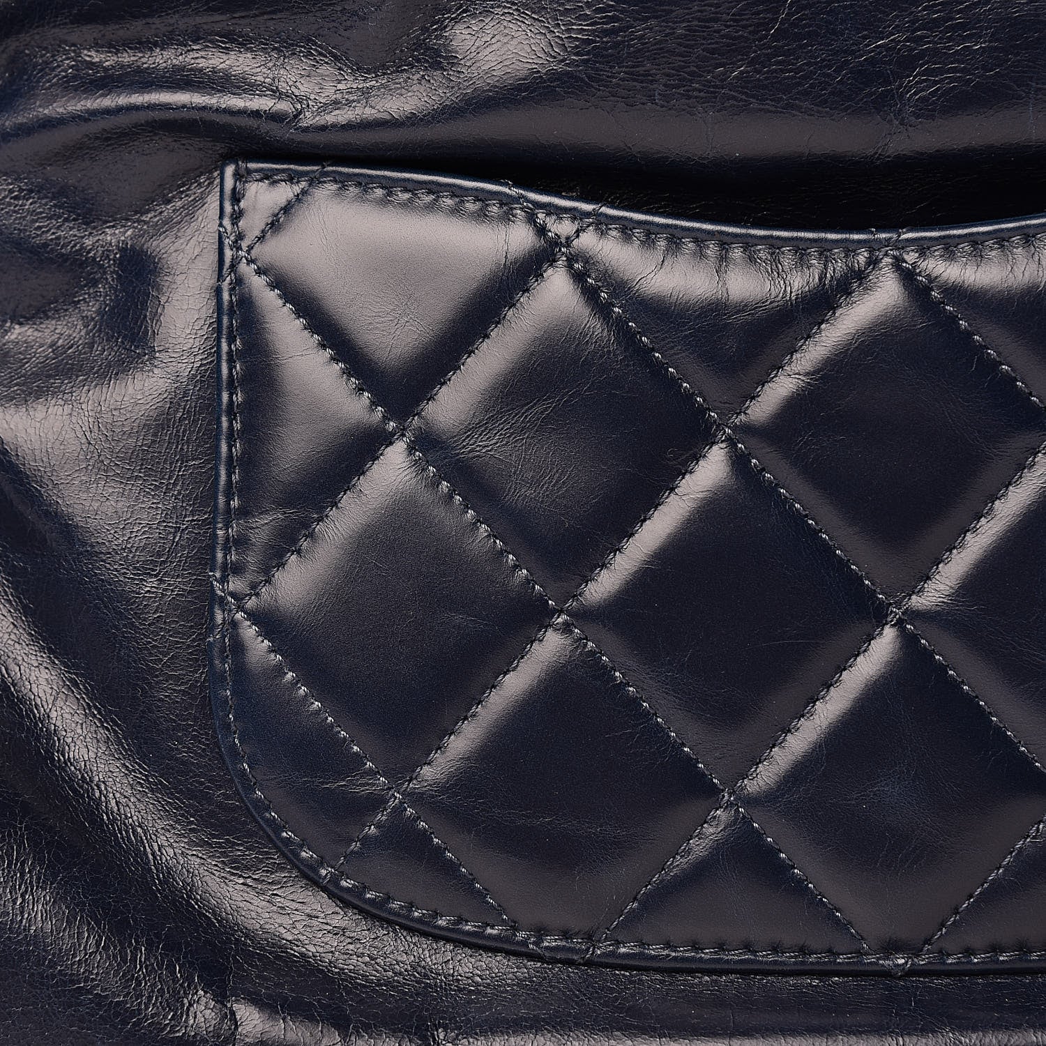 Chanel Glazed Calfskin Small Deauville Tote Blue 8 of 26