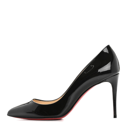 Christian Louboutin Patent Pigalle Follies 85 Pumps 37 Black 1 of 9