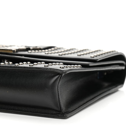 Saint Laurent Calfskin Studded Monogram Medium Sulpice Shoulder Bag Black 10 of 12