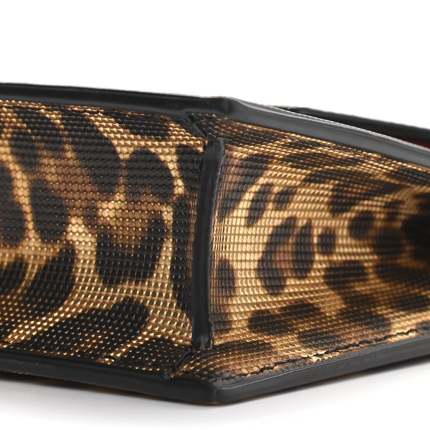 Christian Louboutin Metallic Calfskin Coins Leopard Print Small Elisa Baguette Gold Silver 9 of 10