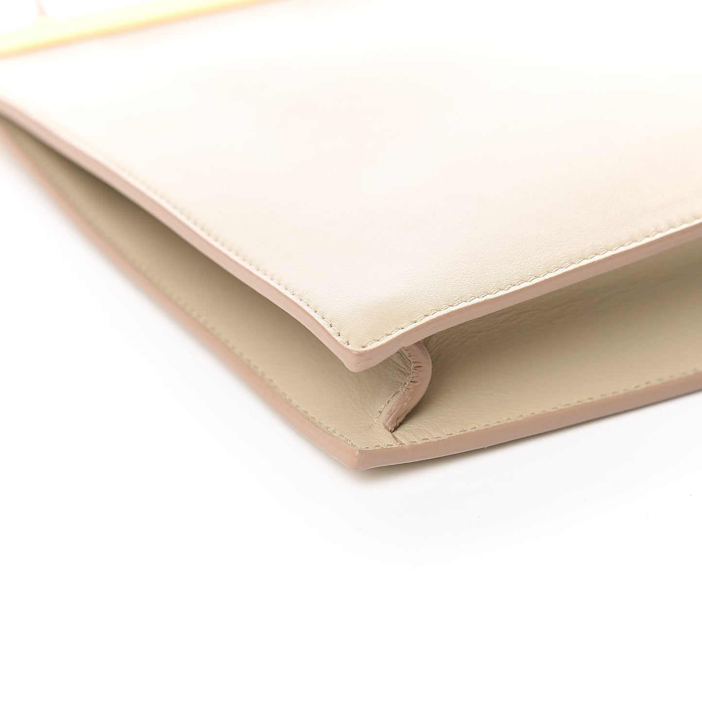 Smooth Calfskin Mini Clasp Bag Beige