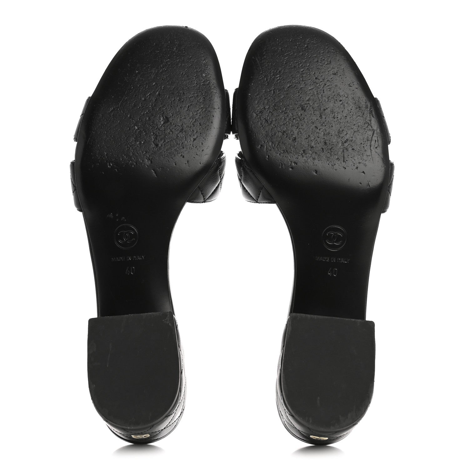 Chanel Lambskin Quilted Mules 40 Black 6 of 10